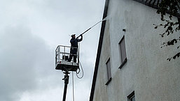 Reinigung einer Fassade